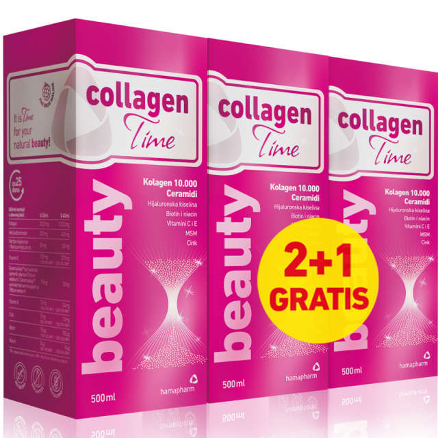 HAMAPHARM COLLAGEN TIME BEAUTY 500ml 2+1